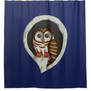 Selene le rideau de douche de hibou
