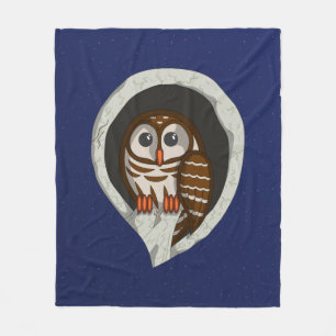 Selene the Owl Fleece Blanket