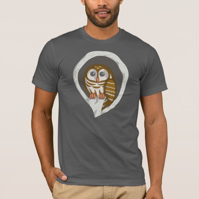 Selene the Owl Men Dark Shirt (Vorderseite)