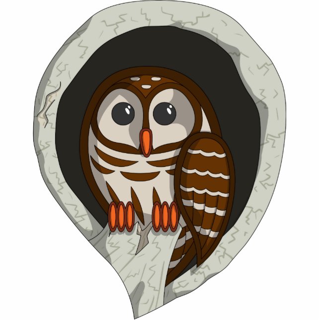 Selene the Owl Photo Sculpture (Devant)