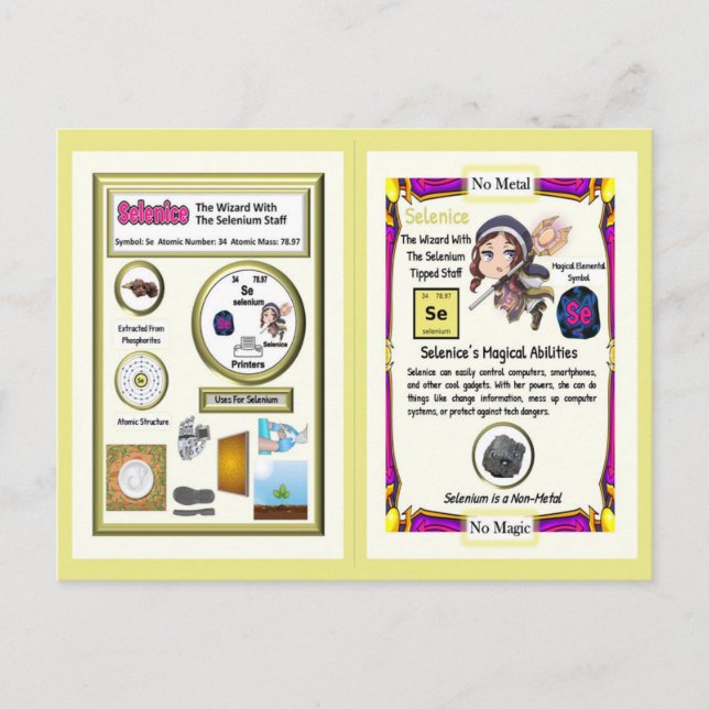 Selenice Wizard - Selenium Element Postkarte (Vorderseite)
