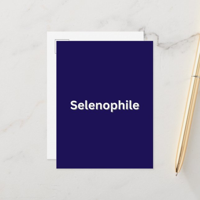 Selenophile Moon Lover Postkarte (Vorderseite/Rückseite Beispiel)