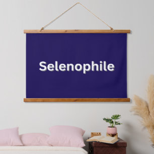 Selenophile Moon Lover Wandteppich Mit Holzrahmen