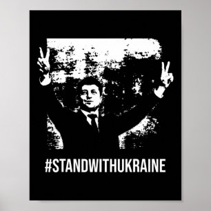 Selenskyj Stand mit der Ukraine Stopp Krieg Unters Poster