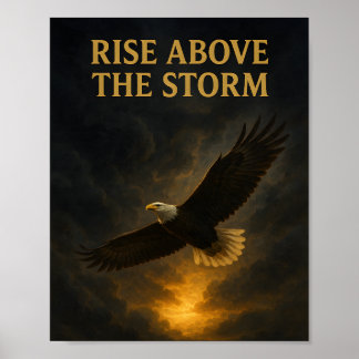 S'élever au-dessus de la tempête – Affiche inspira