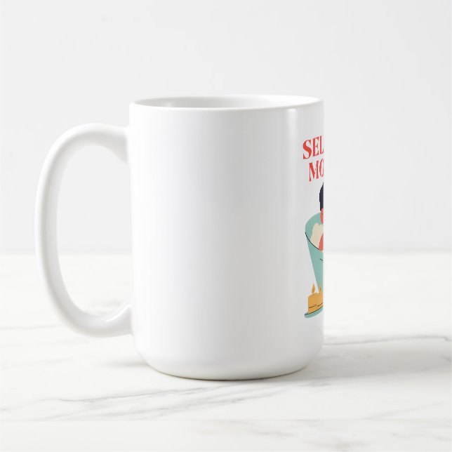 Self-Care-Modus: ON - Niedlich & lustig Cartoon Ba Kaffeetasse (Links)