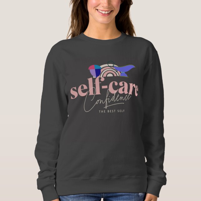 "Self-Care"-Sweatshirt, Sweatshirt (Vorderseite)