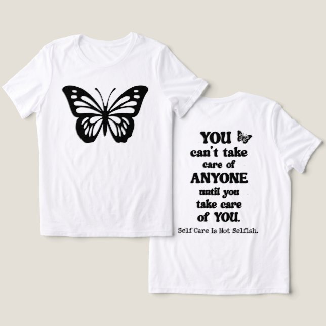 Self Care Tri-Blend Shirt (Design Vorderseite & Rückseite)