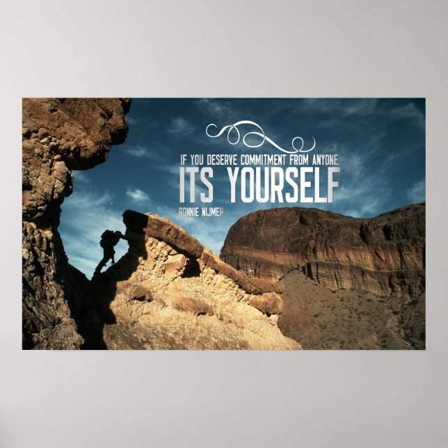 Self Commitment Inspirational Poster Print (Vorne)