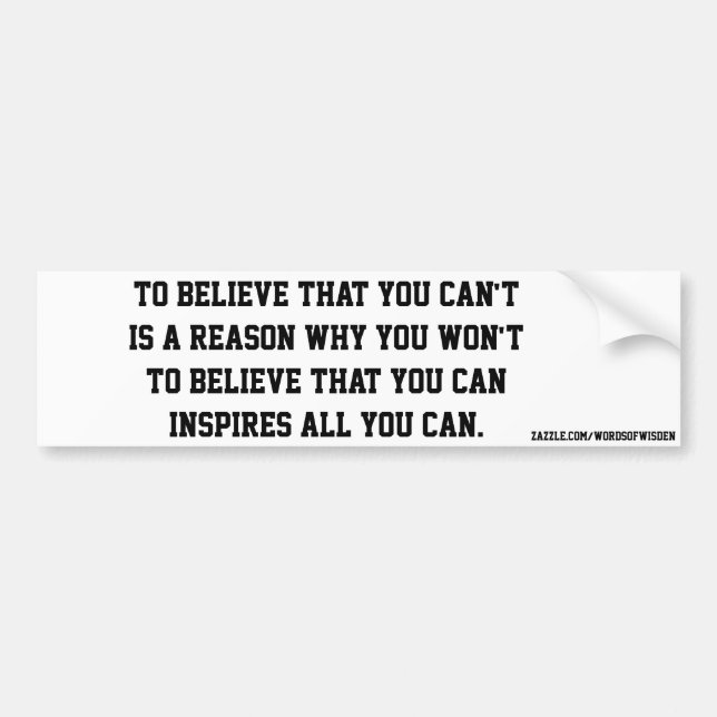 Self Confidence Autoaufkleber (Vorne)