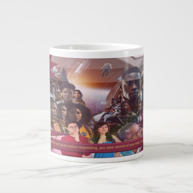 "Self-Control Is YOUR SuperPower" Jumbo-Tasse (Vorderseite)