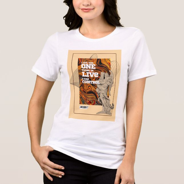 Self Control Motivational T-Shirt Tri-Blend Shirt (Vorderseite)