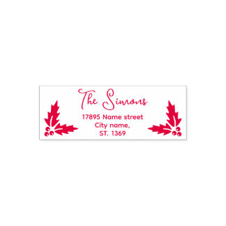 Self Inking Christmas Return Address Stamp Permastempel