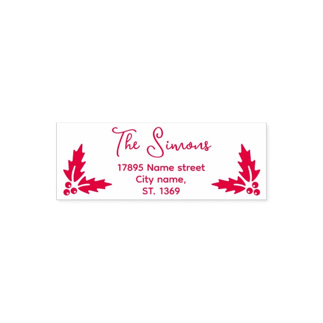 Self Inking Christmas Return Address Stamp Permastempel (Design)