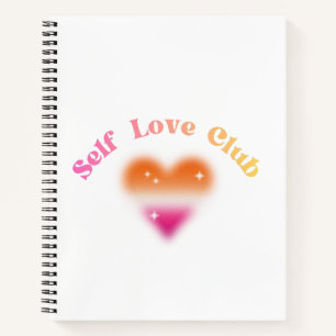 Self Love Club – Feministische Empowerment Retro-D Notizbuch