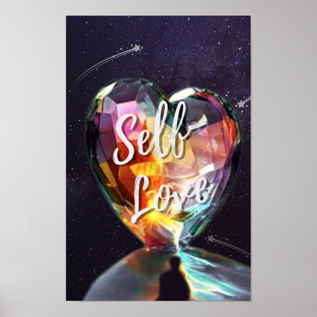 Self Love Galaxy Heart Poster Inspirational 11x17 (Devant)
