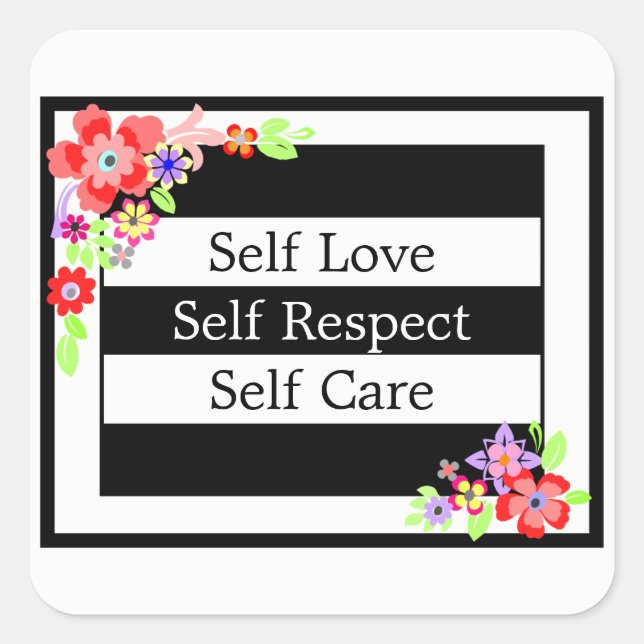 "Self Love" Magnifique Sticker Floral. (Devant)