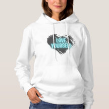 "Self Love Sweat - shirt à capuche - Blanc avec Co