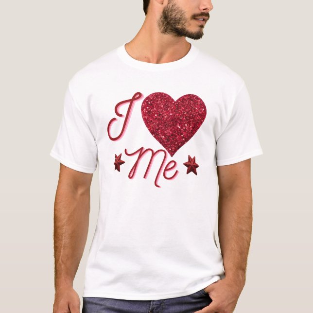 Self Love Valentine Quote Minimal Design T-Shirt (Vorderseite)