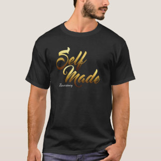 Self Made Gold Schrift-T-Shirt T-Shirt