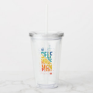 Self Made Man Funny LGBTQ Pride Month Acryltrinkbecher