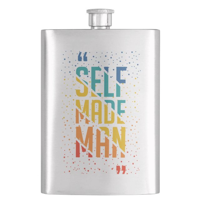 Self Made Man | Funny LGBTQ | Pride Month Flachmann (Vorderseite)