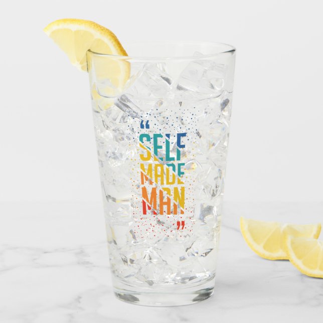 Self Made Man | Funny LGBTQ | Pride Month Glas (Vorderseite Ice)