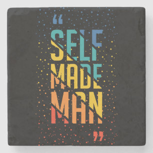 Self Made Man   Funny LGBTQ   Pride Month Steinuntersetzer