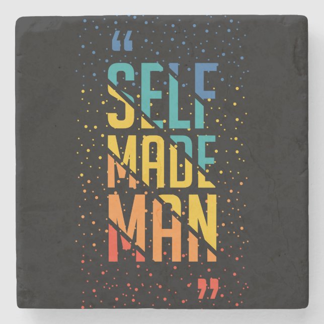 Self Made Man | Funny LGBTQ | Pride Month Steinuntersetzer (Vorderseite)
