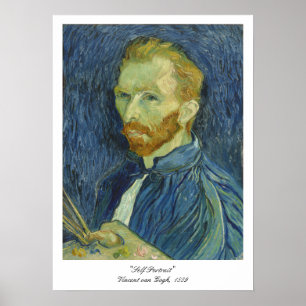 "Self Portrait" mit Palette, Vincent van Go Poster