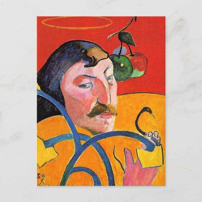 Self-Portrait with Halo and Snake Postkarte (Vorderseite)