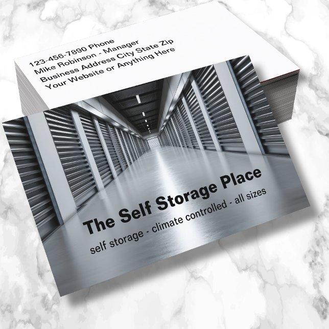 Self Storage Theme Business Cards  Visitenkarte (Von Creator hochgeladen)