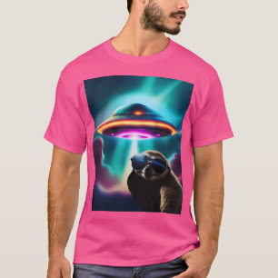 Selfi eines Fliegens mit einem Ufo T-Shirt
