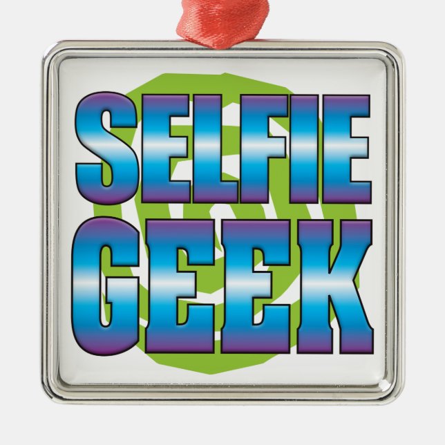 Selfie Aussenseiter v3 Silbernes Ornament (Vorne)