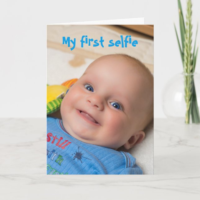 Selfie Baby Boy Card Karte (Vorderseite)