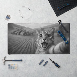 Selfie De Chat Avec Alien UFO Drôle Cadeaux De Cha