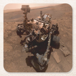 Selfie der Mars Neugier Roter Marsch Landschaft Rechteckiger Pappuntersetzer