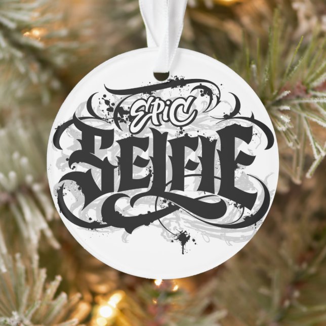 "Selfie Épique" Laisser Tattoo Noël (Arbre)