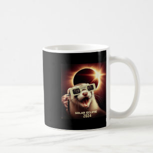 Selfie Ferret Kids Mens Solar Eclipse Ferret Kaffeetasse