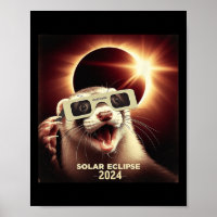 Selfie Ferret Kids Mens Solar Eclipse Ferret