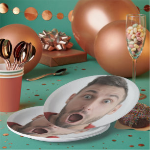 Selfie Foto Upload Ihr Party zum Gesichtsvergnüg Pappteller