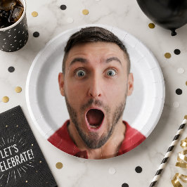 Selfie Foto Upload | Ihr Party zum Gesichtsvergnüg Pappteller