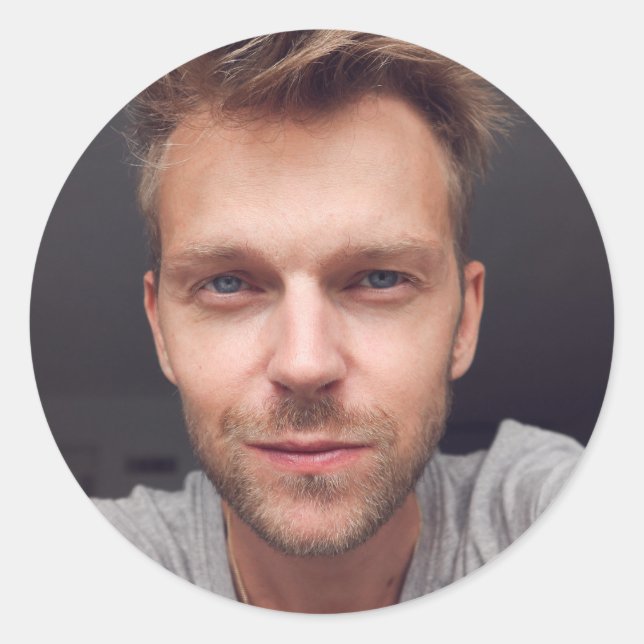 Selfie Foto Upload | Ihr Party zum Gesichtsvergnüg Runder Aufkleber (Vorderseite)