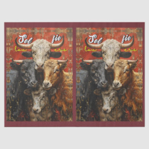 Selfie Lovers Cows Seidenpapier