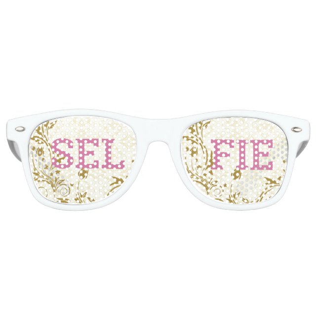 SELFIE Retro Shades / Fun Party Sonnenbrille (Vorderseite)