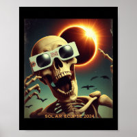 Selfie Skeleton Kids Mens Solar Eclipse 1