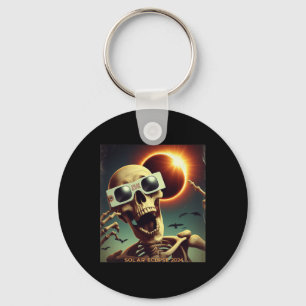 Selfie Skeleton Kids Mens Solar Eclipse 1 Schlüsselanhänger