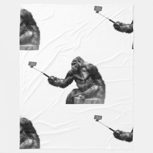 Selfie-Stick-Decke Fleecedecke (Vorderseite)