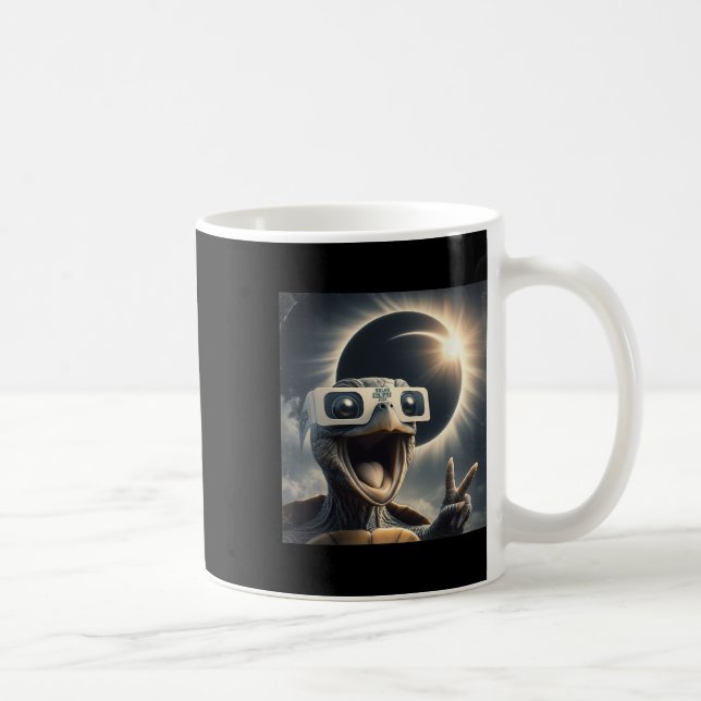 Selfie Turtle Kids Mens Solar Eclipse Kaffeetasse (Rechts)