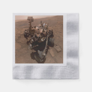 Selfie von Mars Curiosity Rote Marlandschaft Serviette